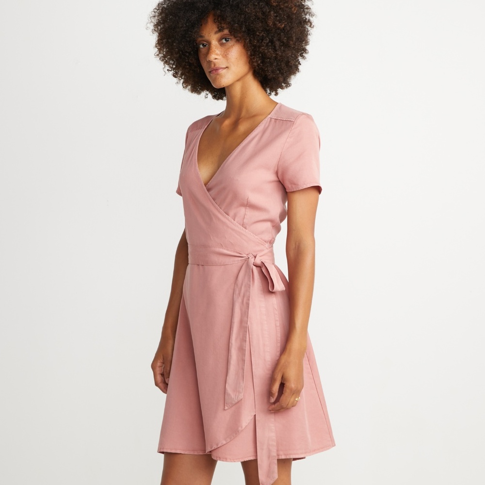 Marine Layer Lenora Wrap Dress Ash Rose